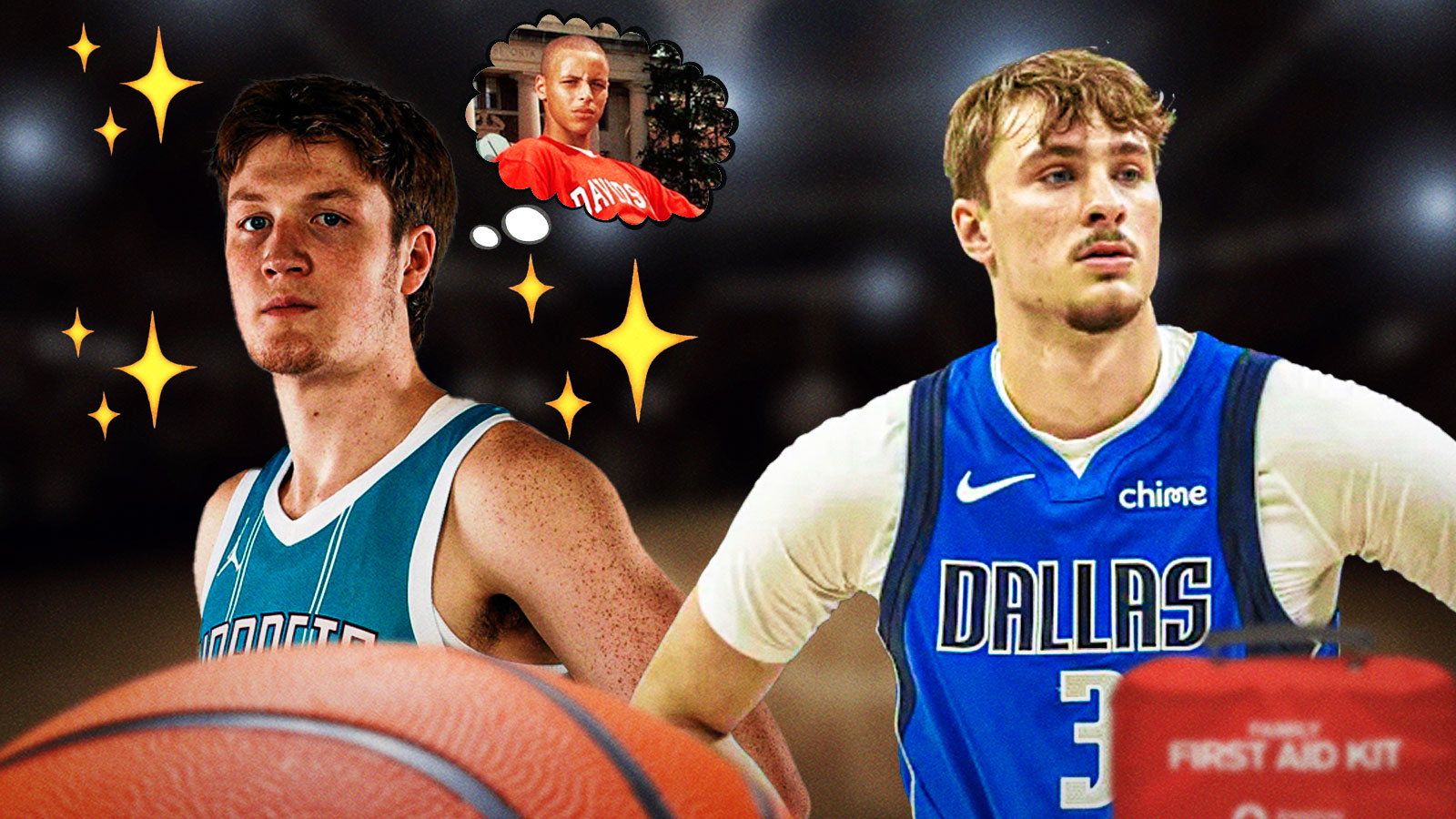 Kon Knueppel thinking about young Steph Curry next to injured Cooper Flagg