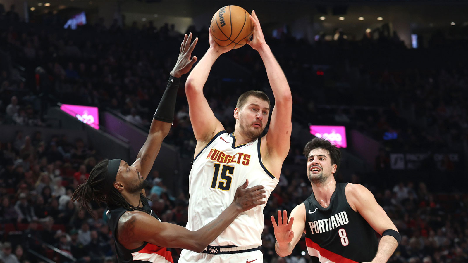 Nikola Jokic leads charge as Nuggets crush Trail Blazers by 54
